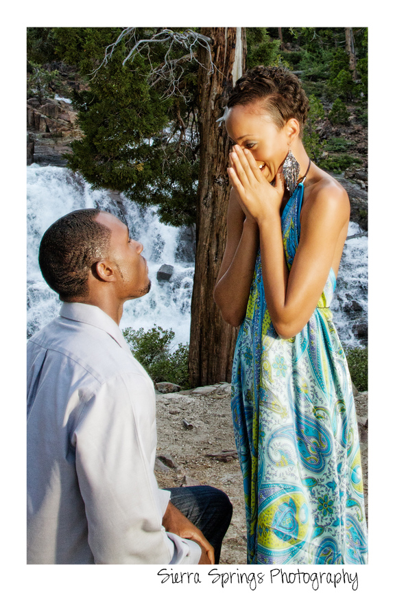 An actual proposal during a photoshoot