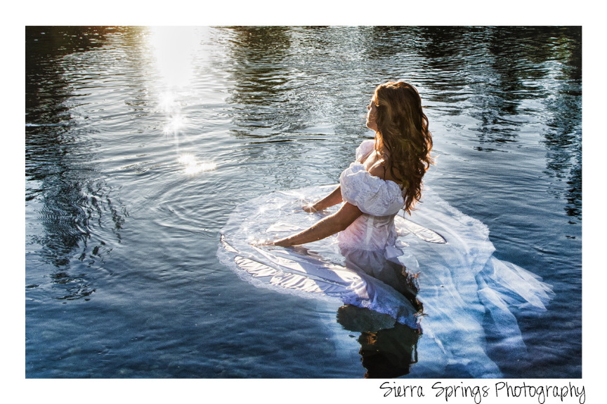Trash the dress in a river