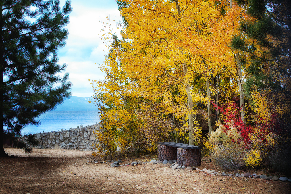 Fall scene at South Lake Tahoe