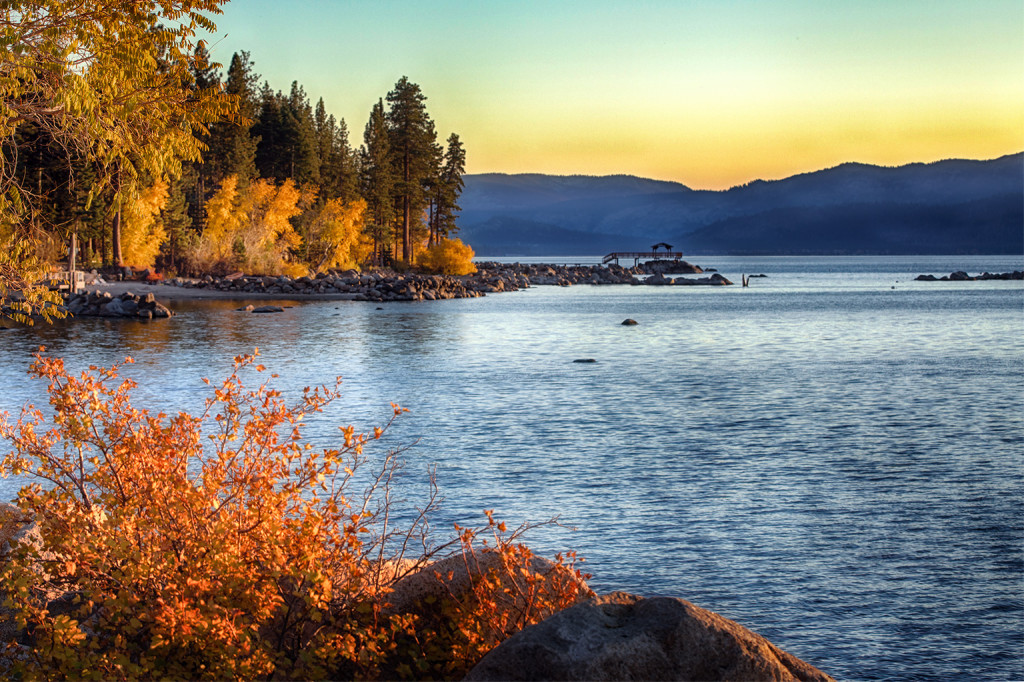 East Shore of Lake Tahoe at Sunset
